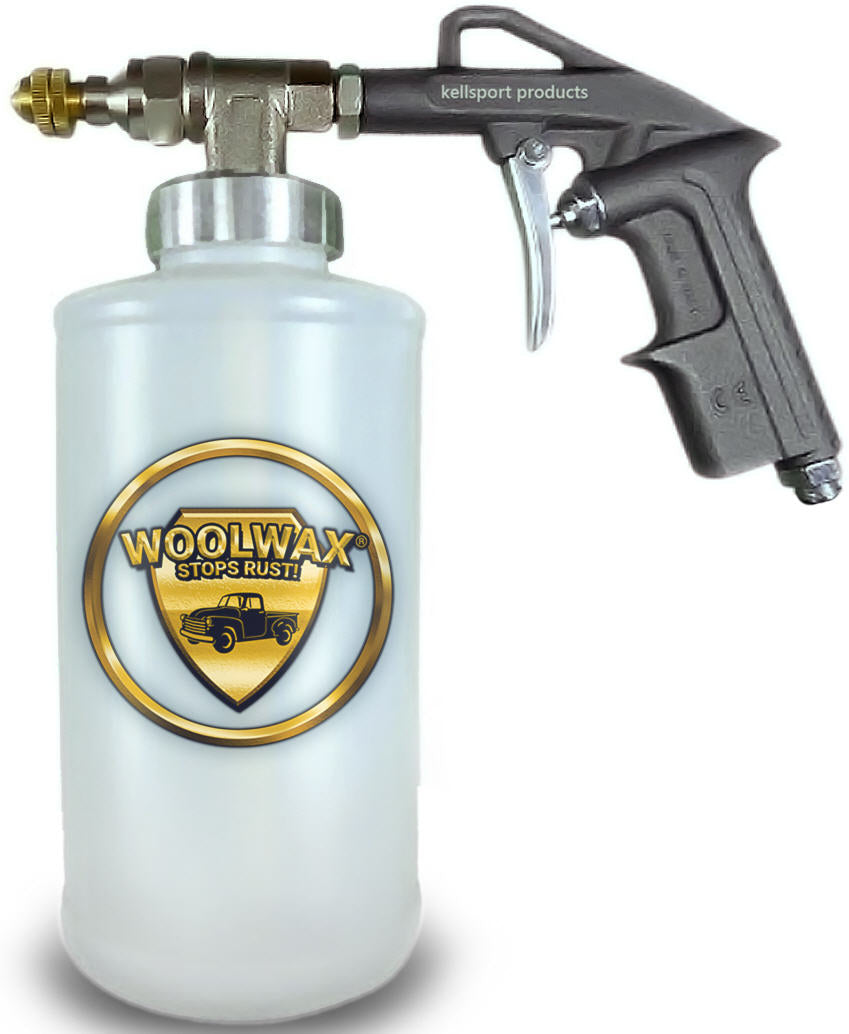 Woolwax Auto & Truck Undercoating kit #1 STRAW (clear) or Black ONE Gallon Kit with PRO GUN & wands