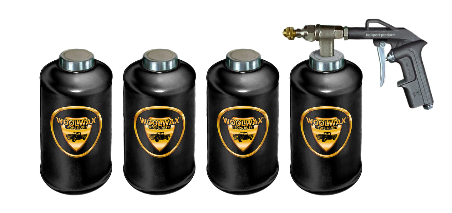 Woolwax® Undercoat Kit 4 Quarts BLACK. PRO GUN (2) Extension wands