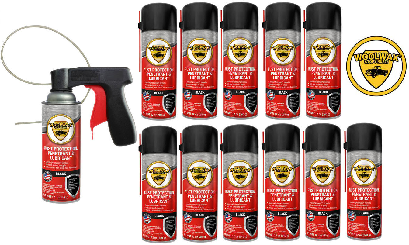 Woolwax® Spray (12) Can Kits  (Black)