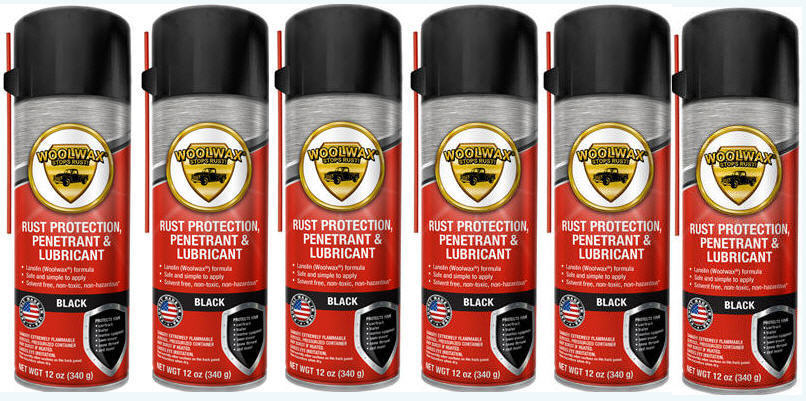 Woolwax™ 12 oz. Aerosol Spray. 6 can pack.  Straw or Black