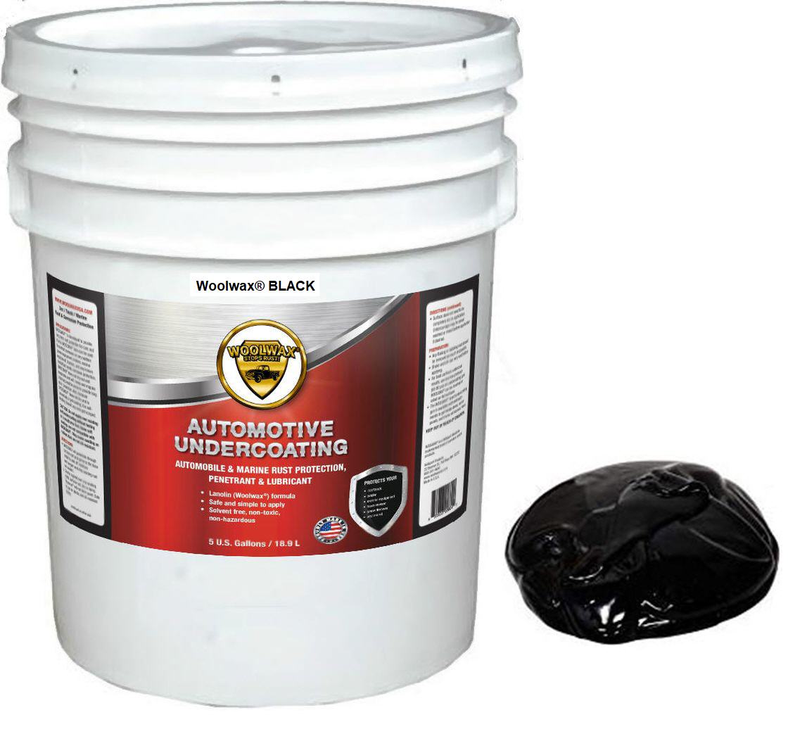 Woolwax Undercoating kit #3 BLACK. 5 gallon pail w/ PRO spray Gun & (2) extension wands.