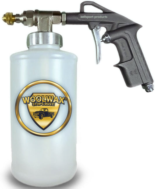 Woolwax  Auto & Truck Undercoating kit #1 STRAW (clear)  ONE Gallon Kit  with PRO GUN & wands