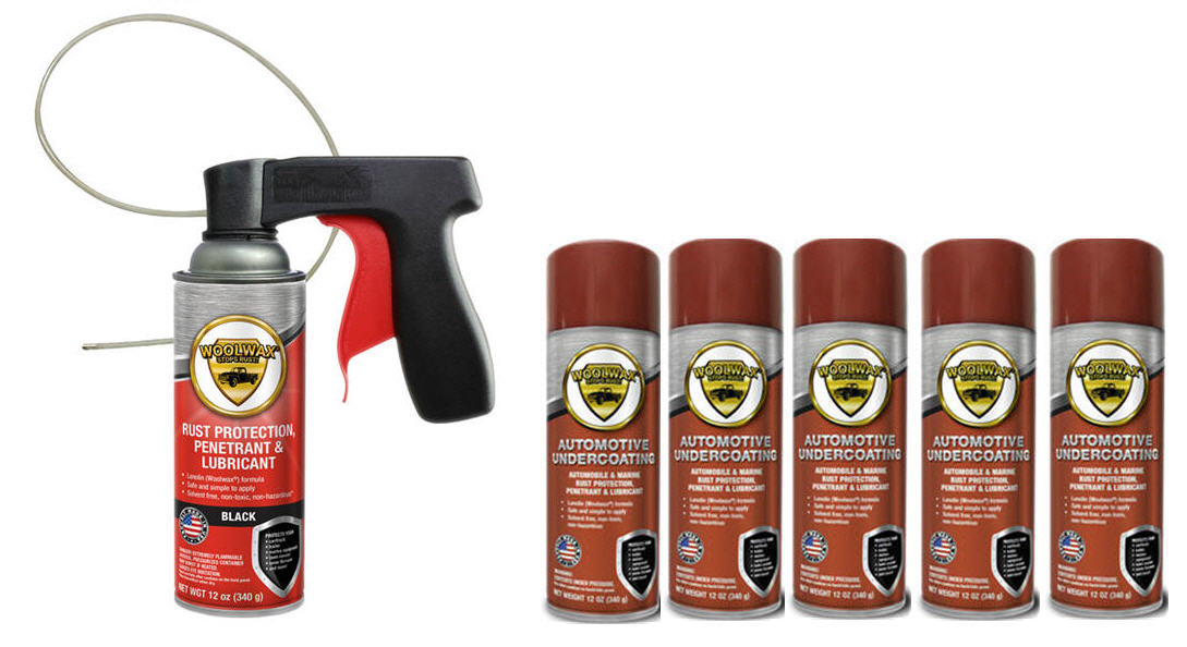 Woolwax® Spray Can Undercoating Kits.  You choose.   6 can, or 12 can. Straw(clear) or Black.